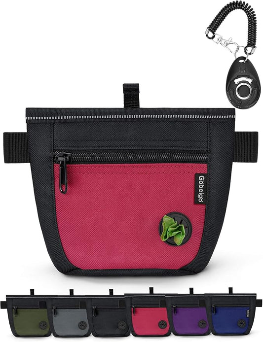 Gobeigo Dog Treat Pouch and Training Clicker, Upgrade Two Magnetic Closure to by Gobeigo