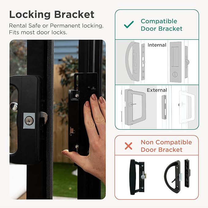 Hakuna Pets Cream Glass Patio Pet Door - Image 3