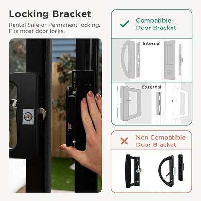 Hakuna Pets Cream Glass Patio Pet Door - Image 3