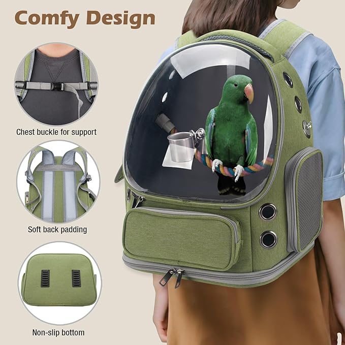 Bird Backpack Carrier Travel Cage - Image 6