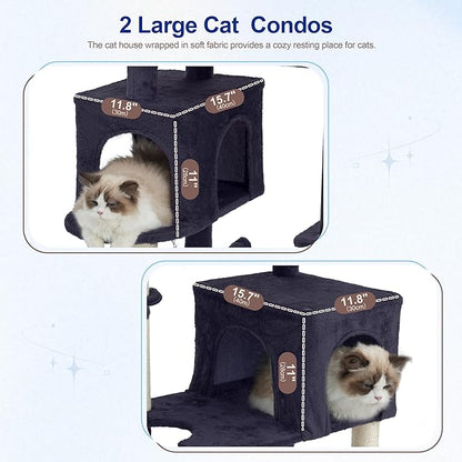 Gitelsnour Cat Tree for Indoor Cats Large Adult, 70.5'' Cat Tower - Image 2