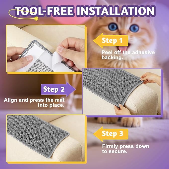 ENONCI​ Corner Cat Scratcher Wall Mounted - Image 6