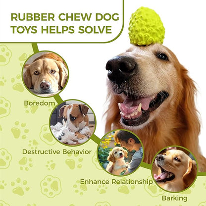 MewaJump Dog Squeaky Toys for Aggressive Chewers, Interactive Natural Rubber - Image 6