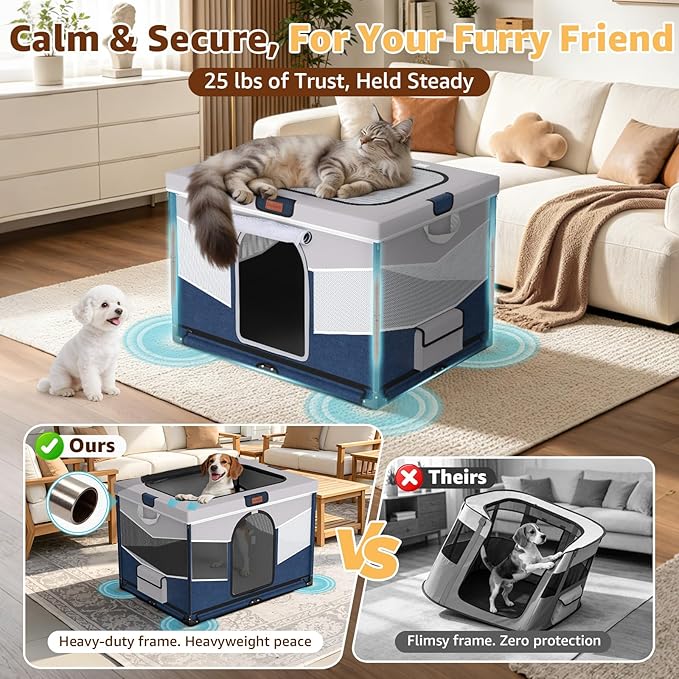 LOOBANI Foldable Dog Playpen for Small Dogs, Indoor/Outdoor Puppy Cat Playpen - Image 2