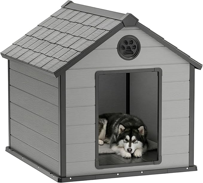 DRATO Dog House, Resin Outdoor Shelter by DRATOprovidesawarmandcozy