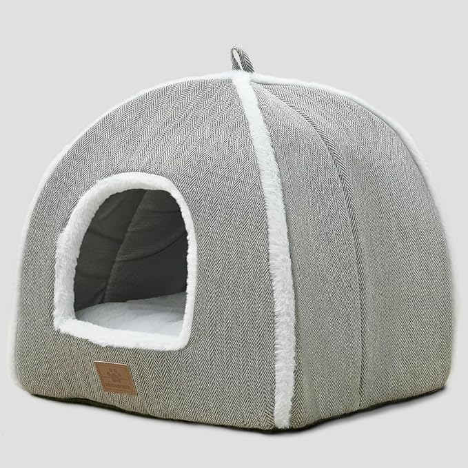 Cat Beds for Indoor Cats-Cat Bed Cave House Tent for Kittens and Small Pets by WINDRACING