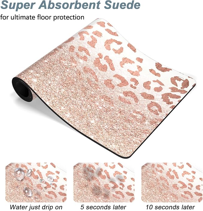 Rnivvi Dog Food Mat, Cute Anti-Slip Rubber Pet Feeding Rug Protect Floors - Image 3