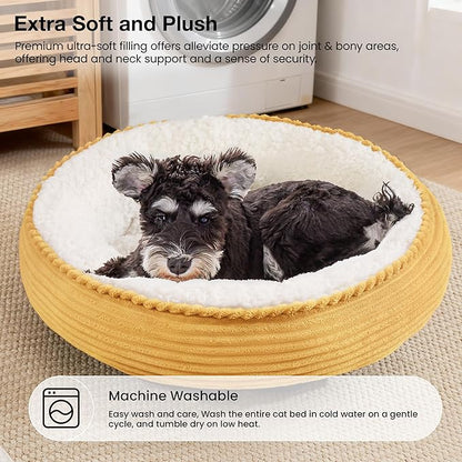 Love's cabin Round Donut Cat and Dog Cushion Bed, 24in Pet Bed - Image 7
