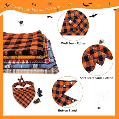 Dog Bandana Plaid, Boo & Witch Cat Embroidery Patches - Image 4