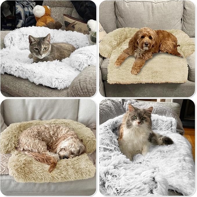 Calming Dog Bed Fluffy Plush Dog Mat - Image 7