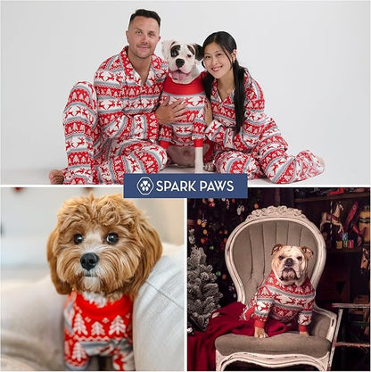 Spark Paws Dog Christmas Pajama, Dog Recovery Suit Male, Ultra-Soft and 4-Way - Image 8