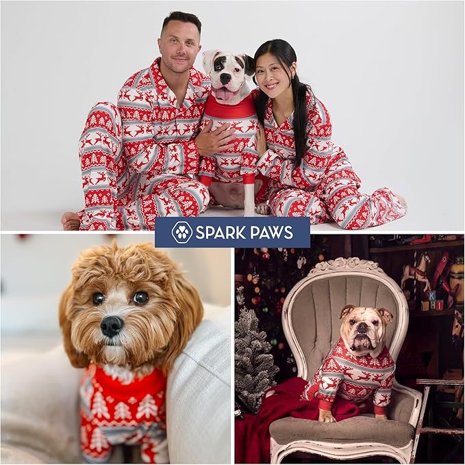 Spark Paws Dog Christmas Pajama, Dog Recovery Suit Male, Ultra-Soft and 4-Way - Image 8