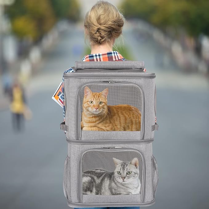 2-in-1 Extra Large Double Pet Carrier Backpack - Image 7
