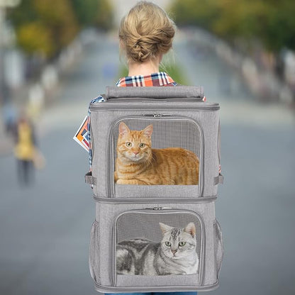 2-in-1 Extra Large Double Pet Carrier Backpack - Image 7