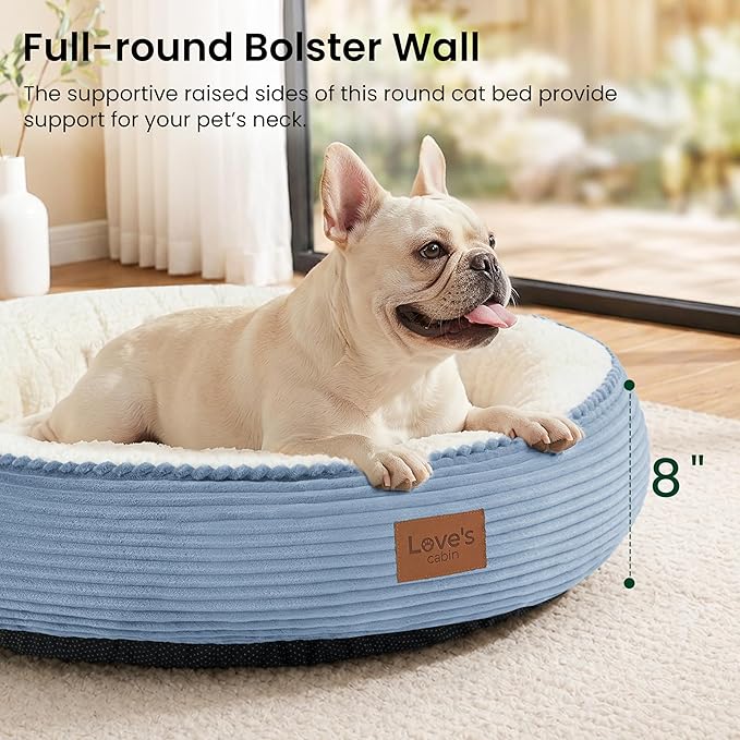 Love's cabin Round Donut Cat and Dog Cushion Bed, 30in Pet Bed - Image 6