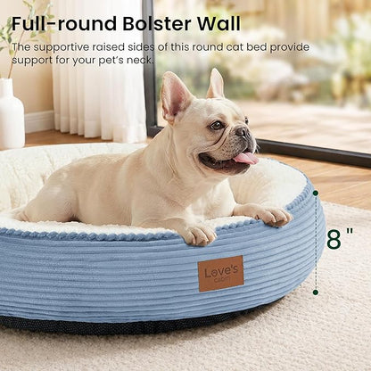 Love's cabin Round Donut Cat and Dog Cushion Bed, 30in Pet Bed - Image 6