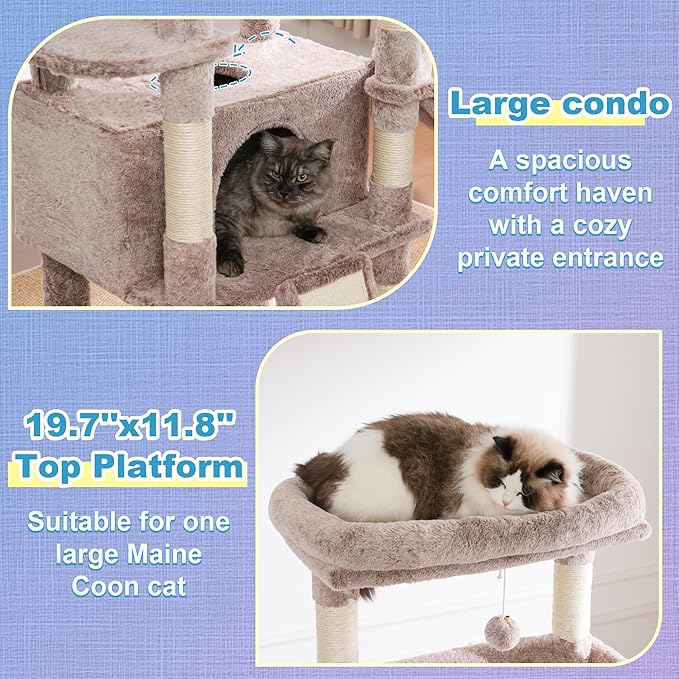 Hey-brother Cat Tree Tower, Scratching Posts - Image 6