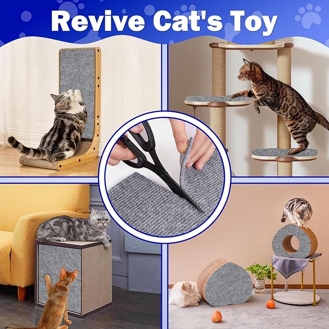 ENONCI Anit Cat Scratch Couch Furniture Protector, 78.7x15.8 Cat Wall Corner - Image 5