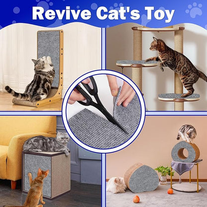 ENONCI Anit Cat Scratch Couch Furniture Protector, 78.7x15.8 Cat Wall Corner - Image 5