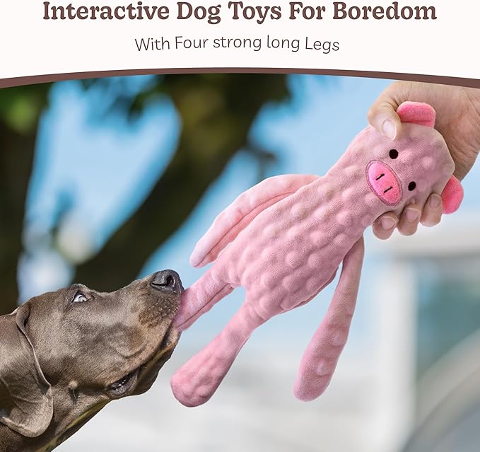 SHARLOVY No Stuffing Dog Toys 5 Pack, Crinkle Interactive Dogs Toy - Image 2