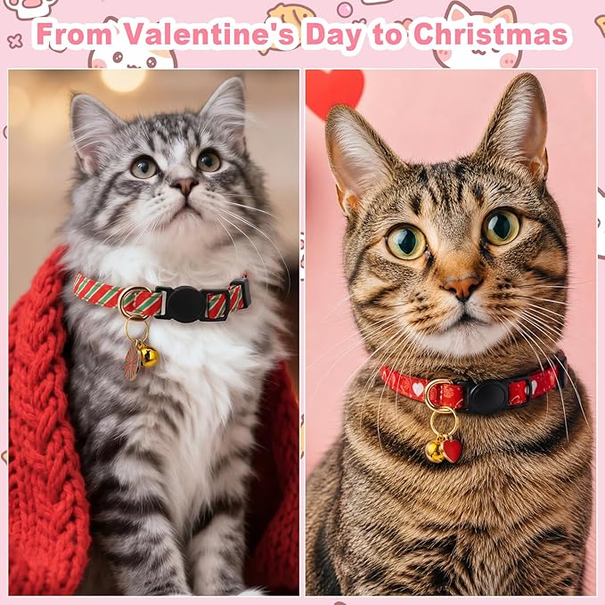 20 Pcs Holiday Cat Collars 4th of July Cat Collars - Image 4