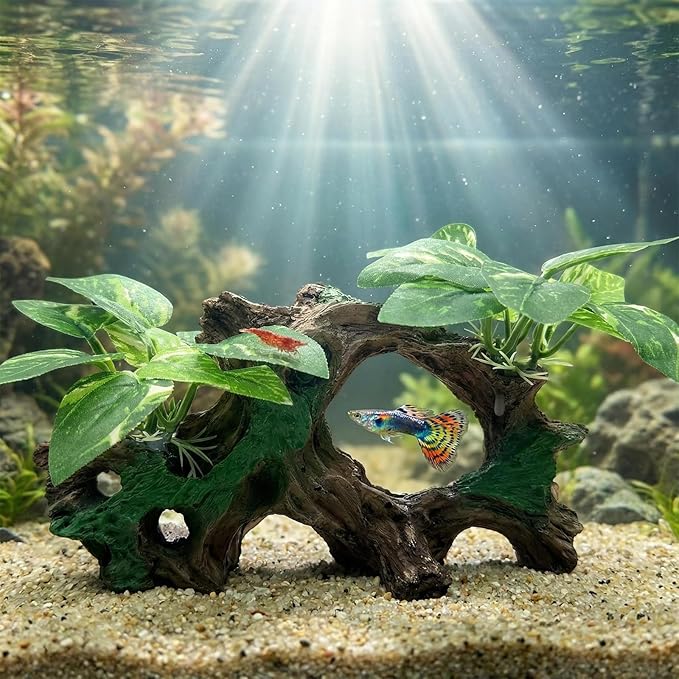 Aquarium Decorations Cave Silk Aquarium Plants Betta Fish Tank Decor Ornament - Image 8