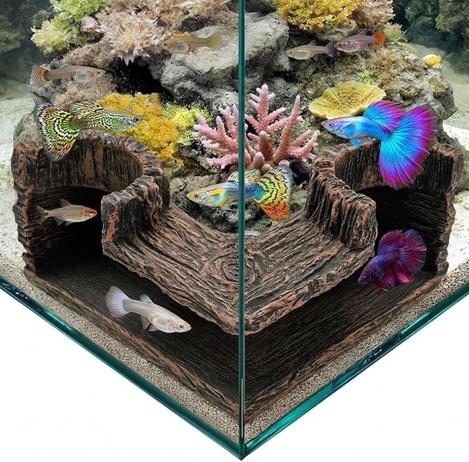 Jucoan Aquarium Cave, 90° Corner Fish Cave Hideout by Jucoan
