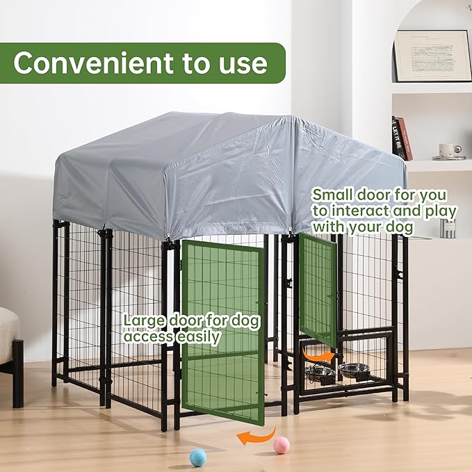 Outdoor Dog Enclosure Heavy Duty Dog Kennel House Mesh Dog Big Cage Pet Kennel - Image 5