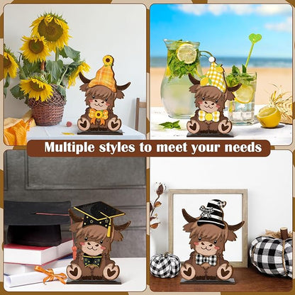 42 Pcs Interchangeable Highland Cow Graduation Gift Holiday Highland Cow Decor - Image 5