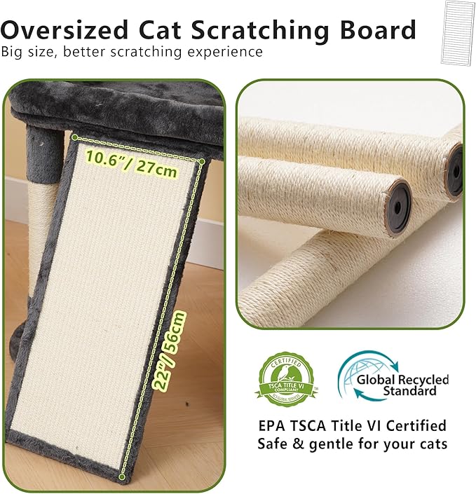 Heybly Cat Tree, 71-Inch-Tall Tower - Image 4