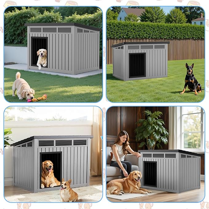 VIXZEN Dog House Indoor Outdoor, Waterproof Dog House - Image 4