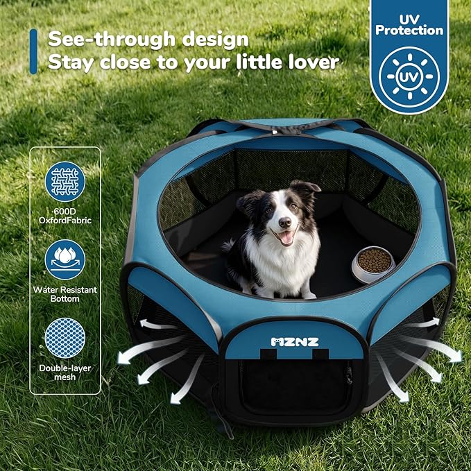 Dog Playpen, Portable Puppy Pet Crate Indoors - Image 6