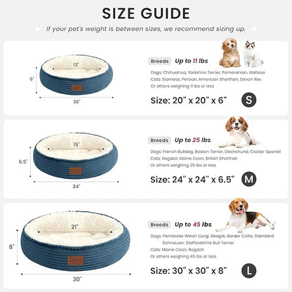 Love's cabin Round Donut Cat and Dog Cushion Bed, 24in Pet Bed - Image 4