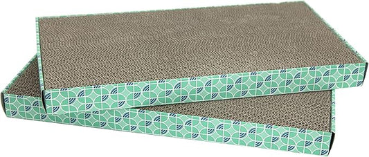 Kitty City Cat Scratcher– 2-Pack Durable Corrugated Cardboard Scratch Pads by KittyCity