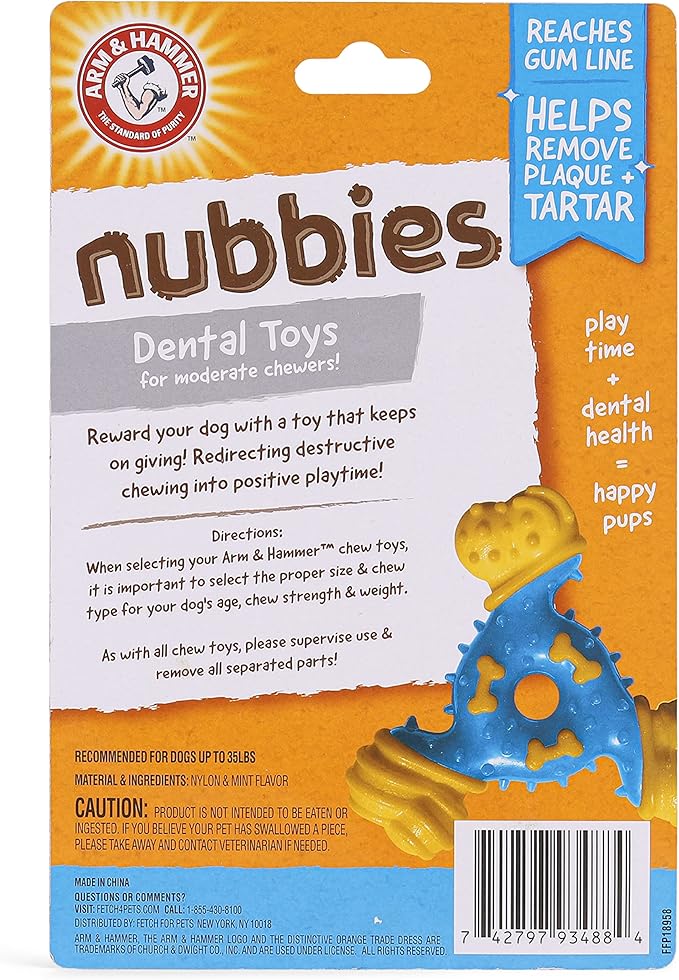 Arm & Hammer Nubbies TriBone Dog Dental Chew Toy Peanut Butter Flavor Moderate - Image 9