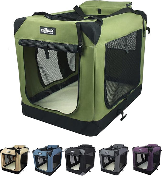 EliteField 3-Door Folding Soft Dog Crate by EliteField