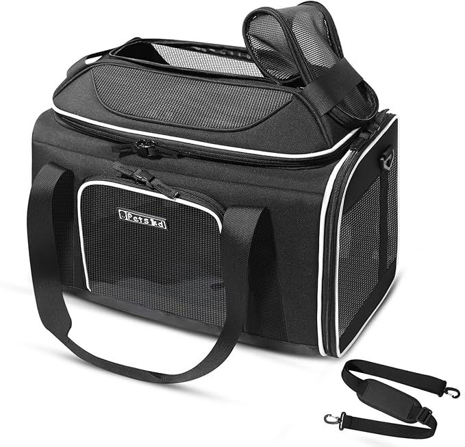 Petskd Top-Expandable Pet Carrier 18x11x11 Inches Delta American United Airline by Petskd