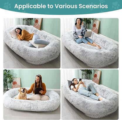 JOLLYVOGUE Human Dog Bed for Adults and Pets, Ultra-Soft Plush Giant Dog Bed - Image 5