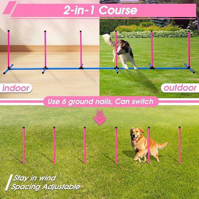 Dog Agility Course Backyard Set, Dog Agility Equipment, Pet obstacle Course - Image 2