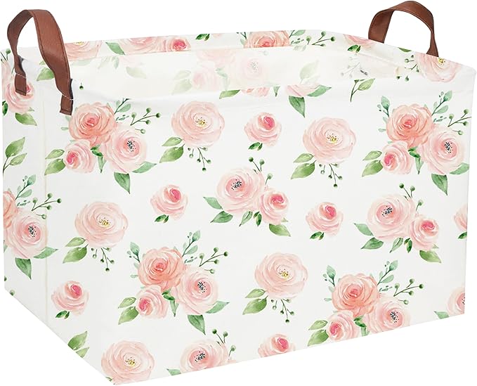 Essme Rectangular Rose Basket, Flower Storage Bins Organizer by ESSME