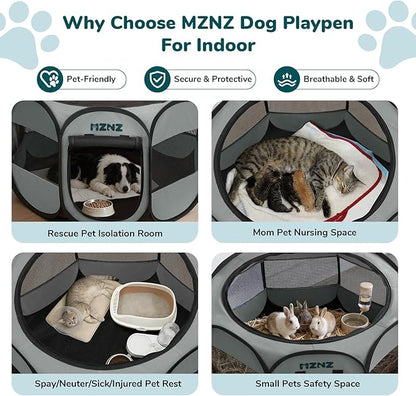 Dog Playpen, Portable Puppy Pet Crate Indoors - Image 3