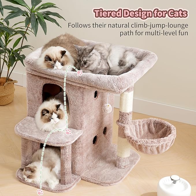 Heybly Cat Tree, 26.3-inch Cat Tower - Image 5