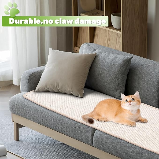 Natural Sisal Cat Scratcher Mat, Wall Scratcher Carpet, Cat Climbing Wall - Image 3