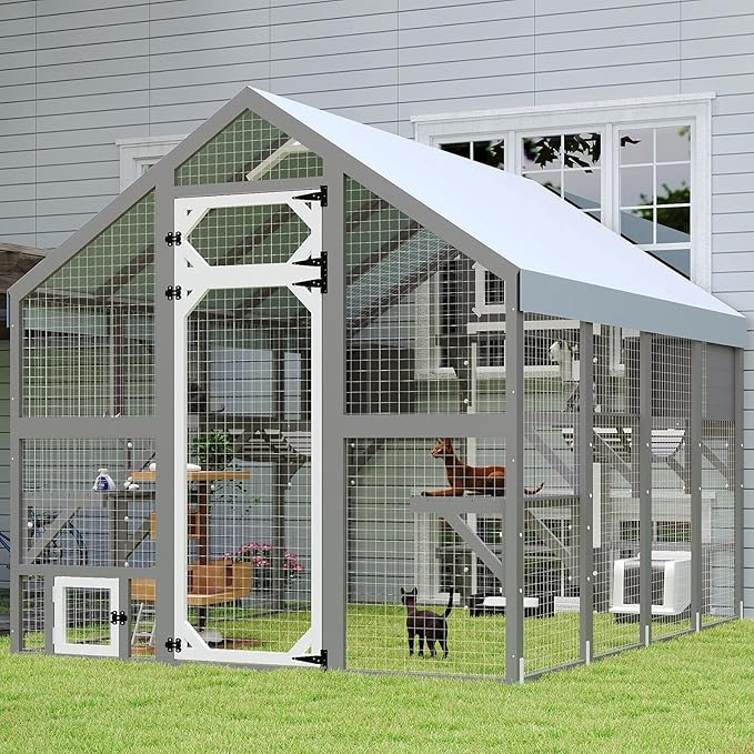 Extra Large Catio Outdoor Cat Enclosure Waterproof, Walk-in Outdoor Pet House - Image 6