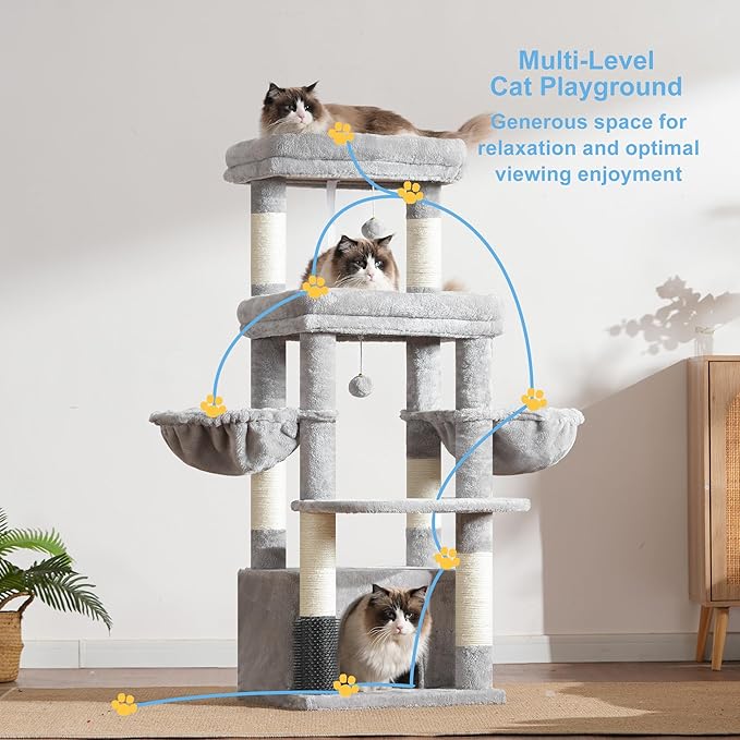 Hey-brother Cat Tree Tower, Scratching Posts - Image 8