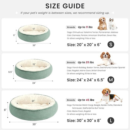 Love's cabin Round Donut Cat and Dog Cushion Bed, 24in Pet Bed - Image 4
