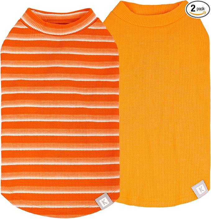 KYEESE 2Pack Waffle Dog Shirts, Lightweight Sleeveless Dog T Shirts by KYEESE