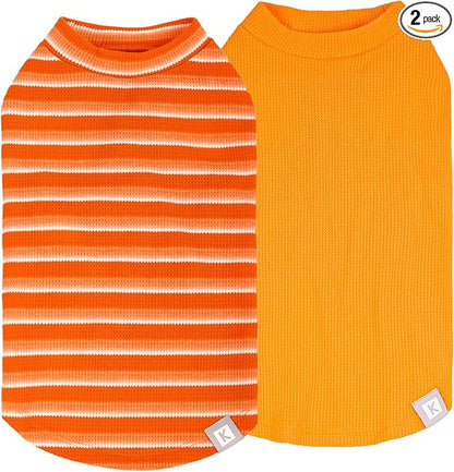 KYEESE 2Pack Waffle Dog Shirts, Lightweight Sleeveless Dog T Shirts by KYEESE