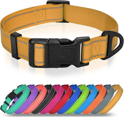 Joytale Dog Collar for Large Dogs, Strong Double-Sided Reflective Nylon Collar by Joytale