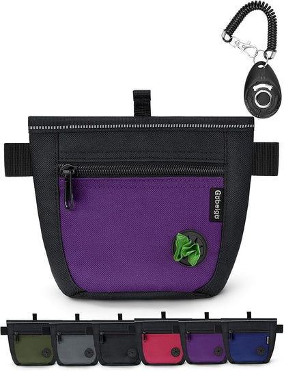 Gobeigo Dog Treat Pouch and Training Clicker, Upgrade Two Magnetic Closure to by Gobeigo